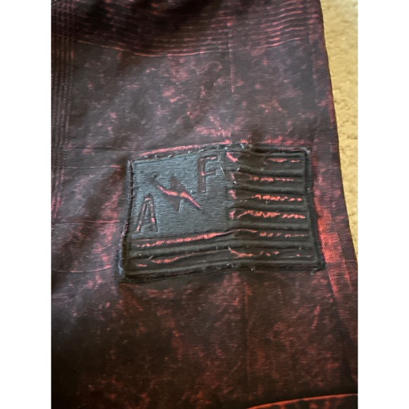 Affliction Y2K Men's XL Red/Black Button Down Short Sleeve. Live Fast MMA Grunge - Picture 5 of 12